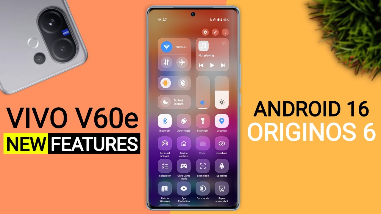Vivo V60e OriginOS 6 Update - 25+ Amazing Features | Android 16 New Update V60e