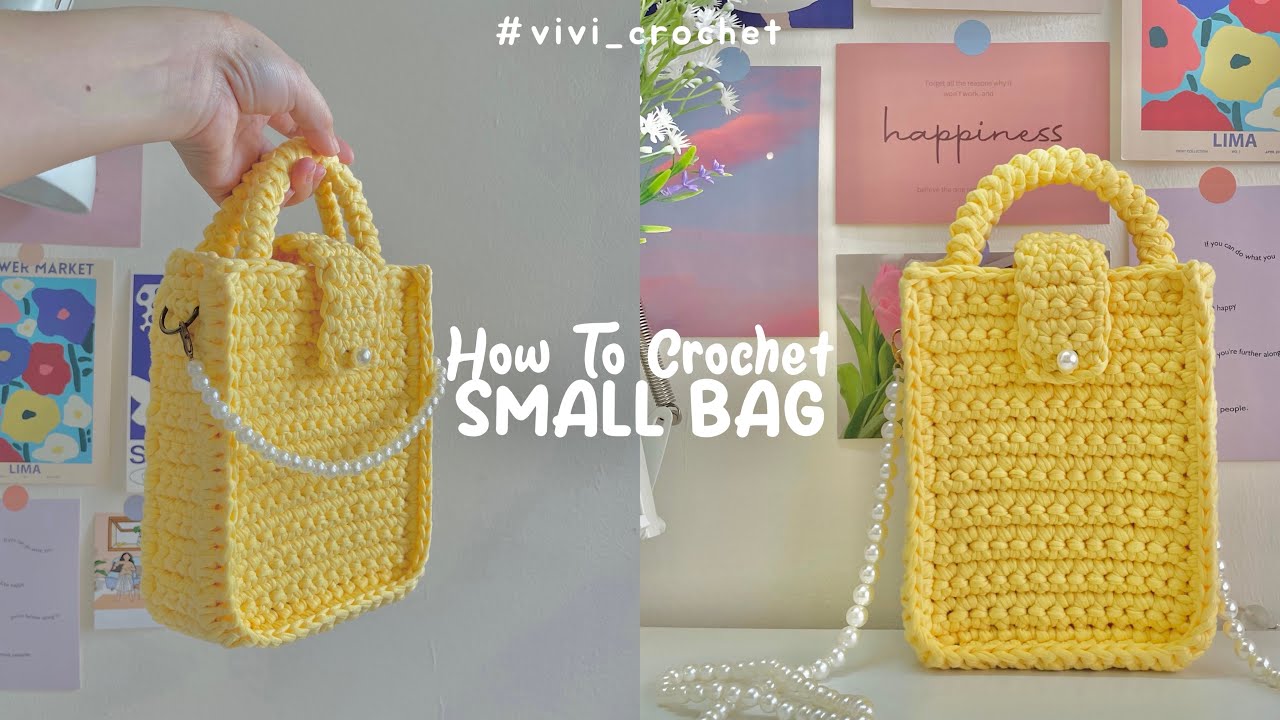 💛How To Crochet Small Bag | Sling Crochet Bag💛