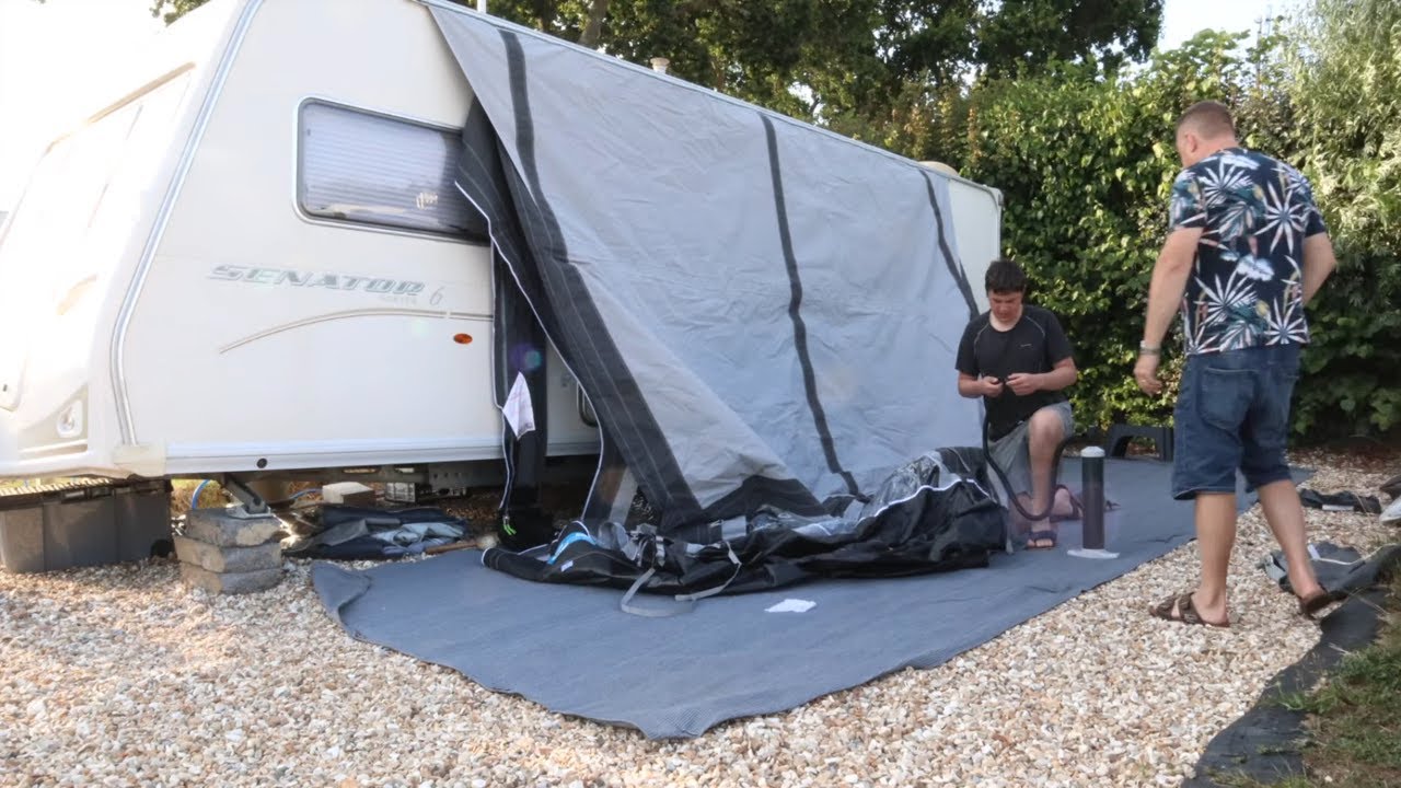 Putting up our First EVER! Air Awning