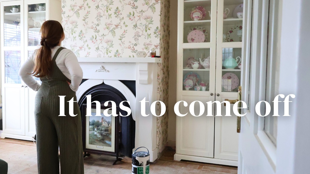 It has to come off | Unplanned Living Room Makeover | After the Fire Damage