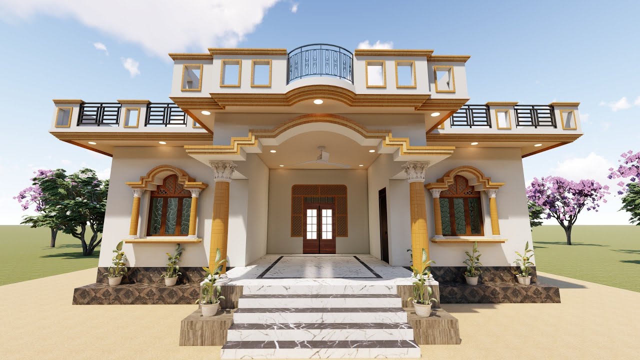 5 बेड़रूम का मैप देखिये , 41x37 plan ideas with porch , Portico ka Naksha Design with Porch