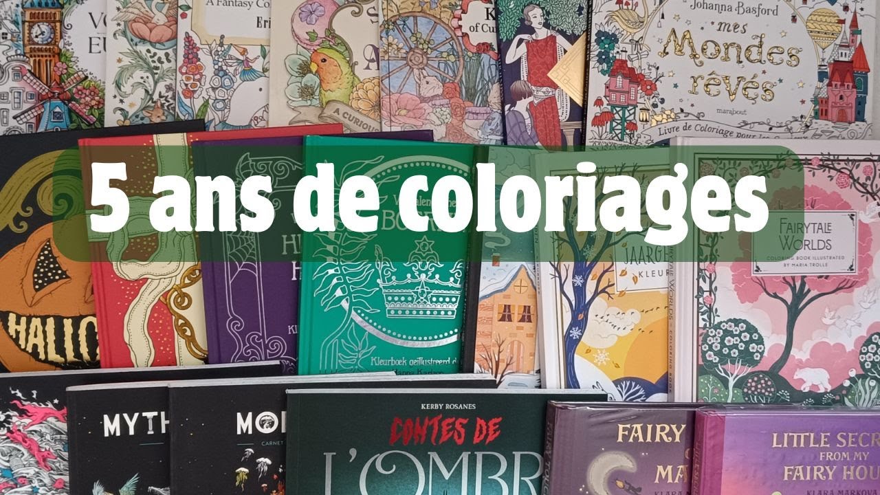 Rétrospective : 5 ans de coloriages 🩷✨ // Coloriage Adulte