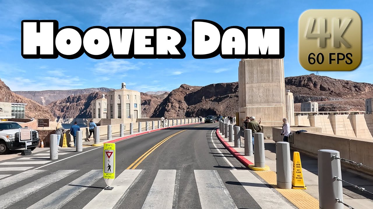 Driving Across the Hoover Dam in 4k Video