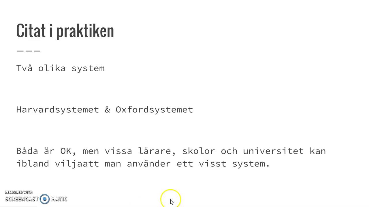 citat och källhänvisningar