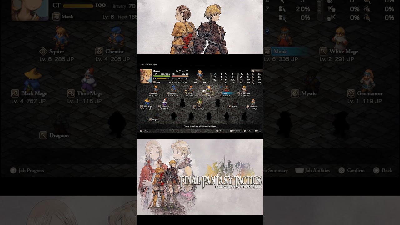 Final Fantasy Tactics The Ivalice Chronicles - Jobs