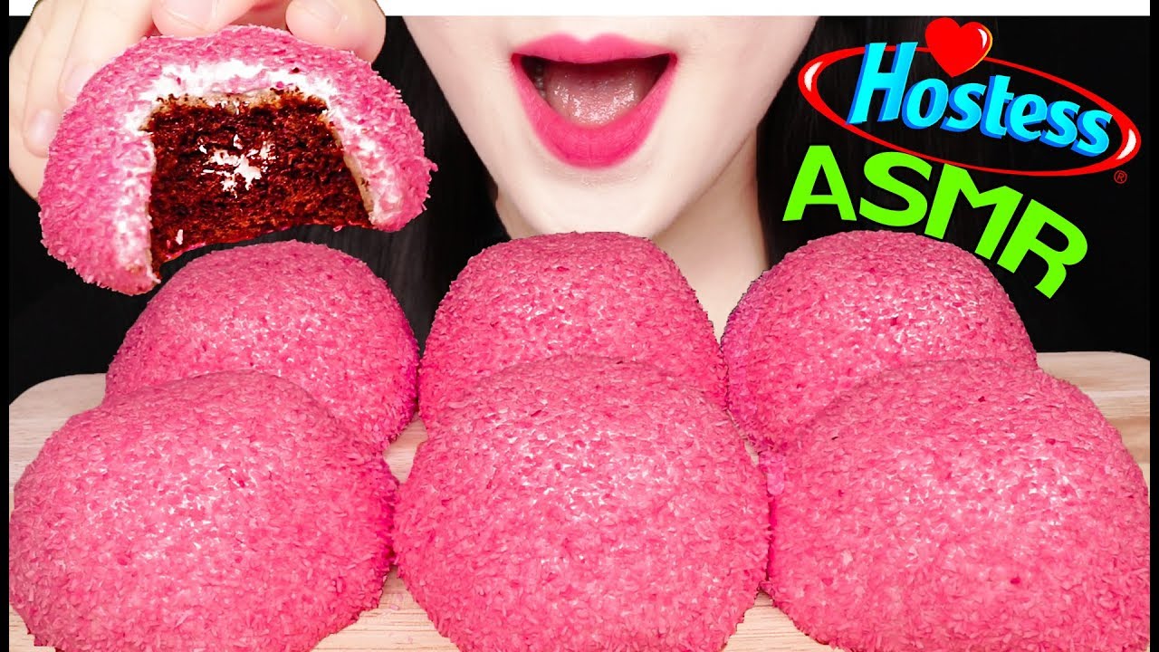 ASMR PINK SNOBALLS MARSHMALLOW CHOCOLATE CAKE 스노볼 마쉬멜로우 초코 케이크 먹방 EATING SOUNDS