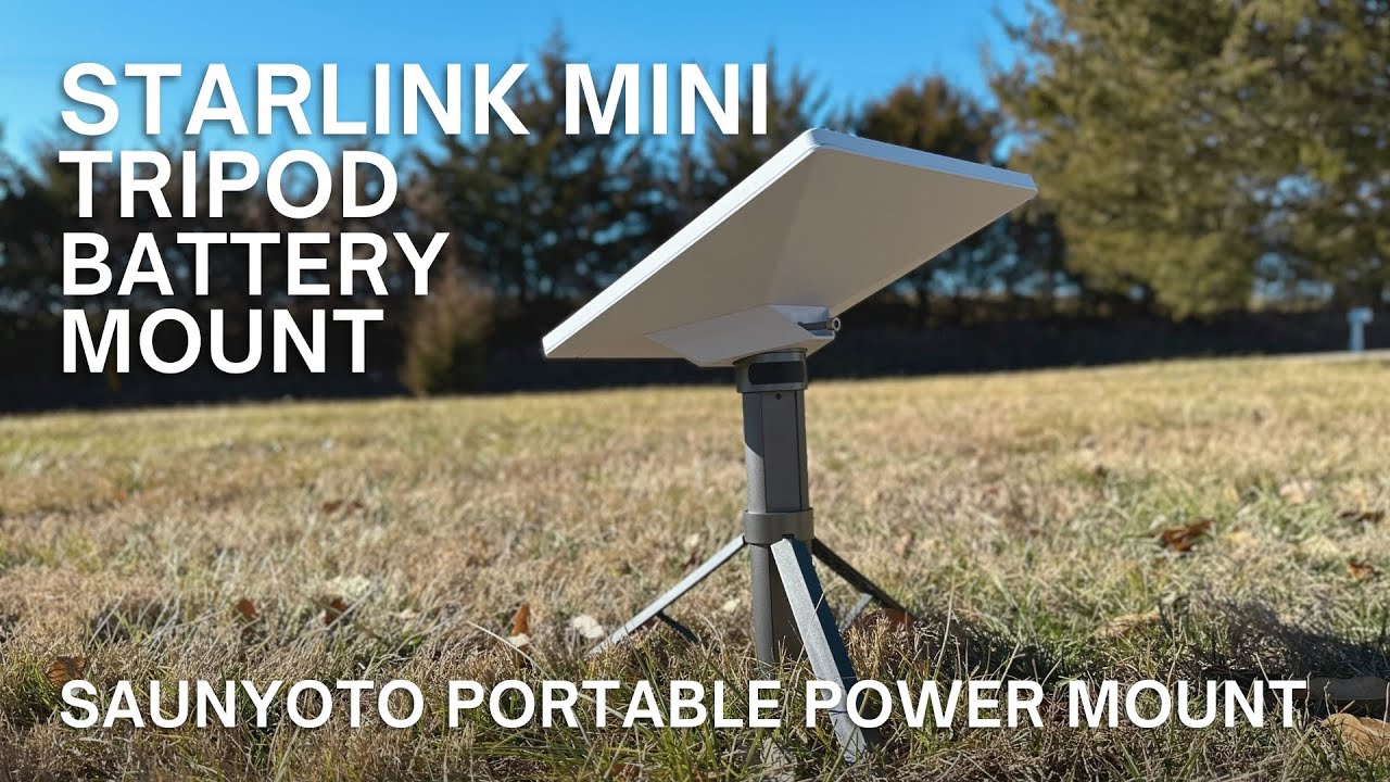 Starlink Mini Tripod With Integrated Battery | Saunyoto Portable Power Mount Review