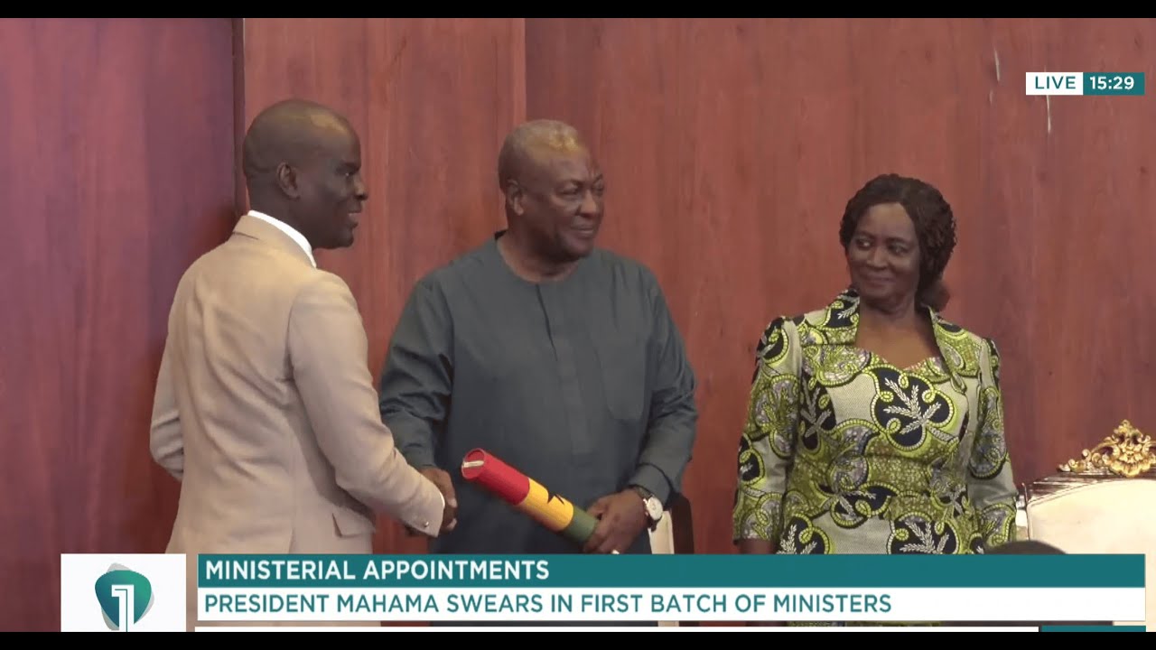 🇬🇭Breaking: Mahama Swears in Ato Forson, Haruna Iddrisu, and 4 Other Ministers –Full Historic Moment