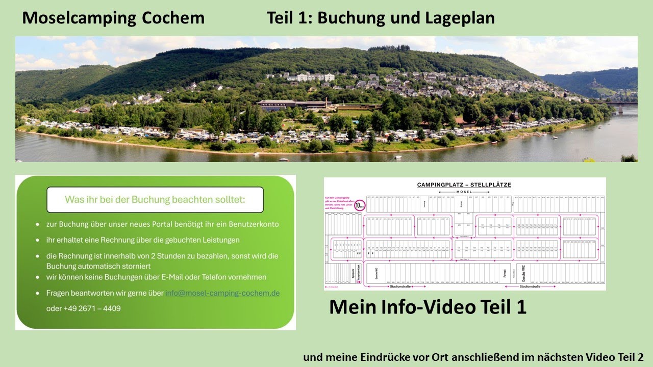 VW0012 - Mosel Camping Cochem Teil 1 Buchung und Lageplan