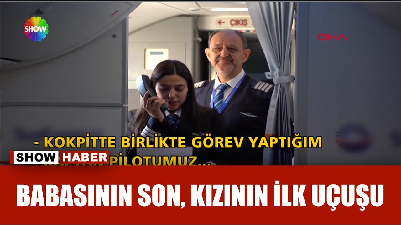42 yıllık pilot son uçuşunu kızıyla yaptı!