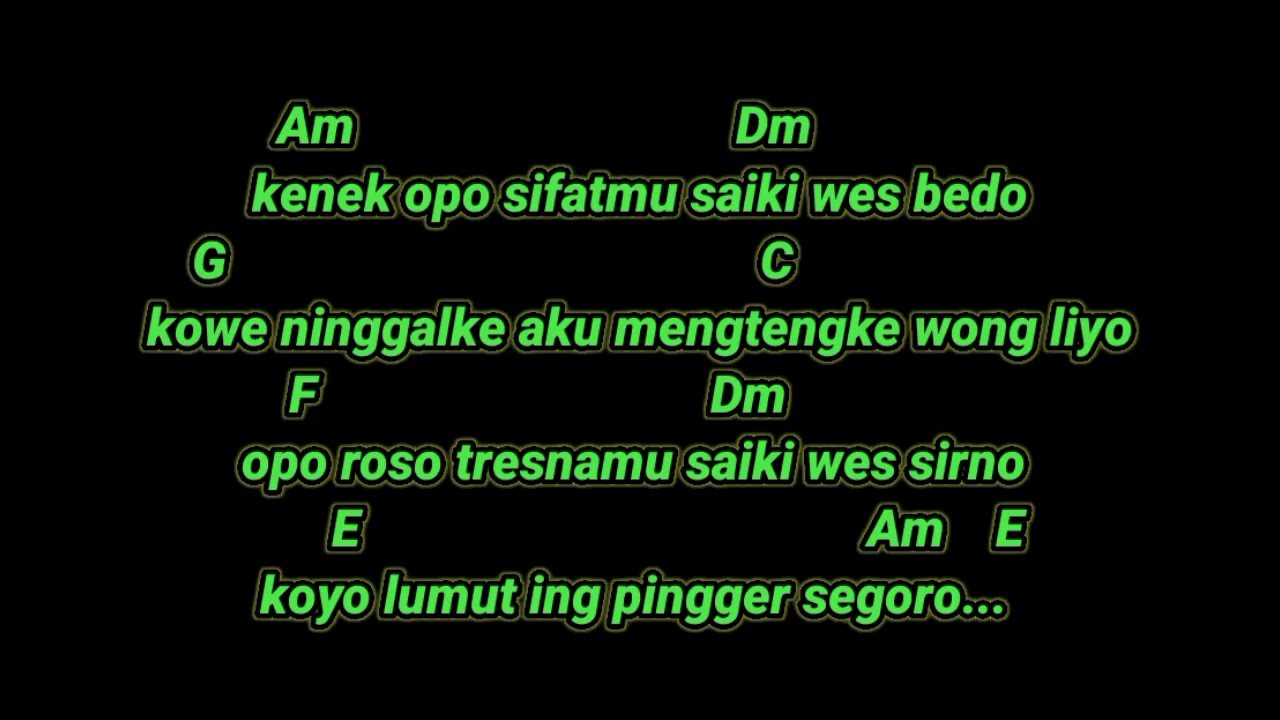 chord gitar pupuse nelongso
