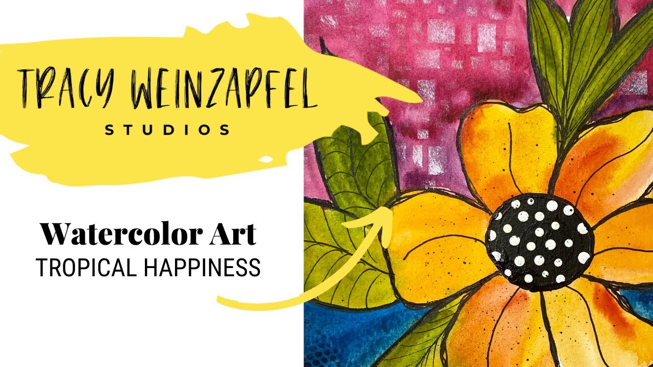 Tropical Happiness (Flower Watercolor Art Tutorial)
