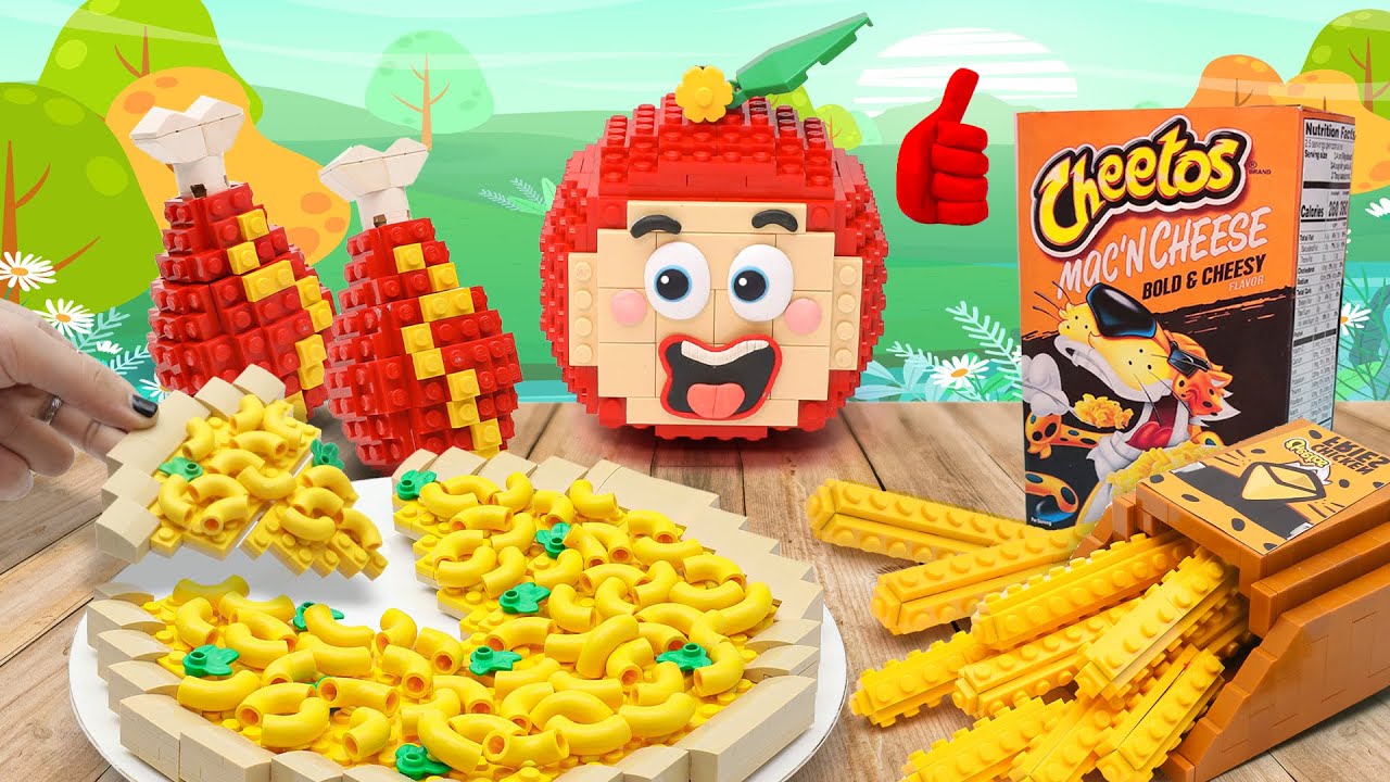 Desafío Definitivo de LEGO Cheetos IRL 🧀 Pizza, Pollo y Papas con Queso | Aventuras de Comida LEGO