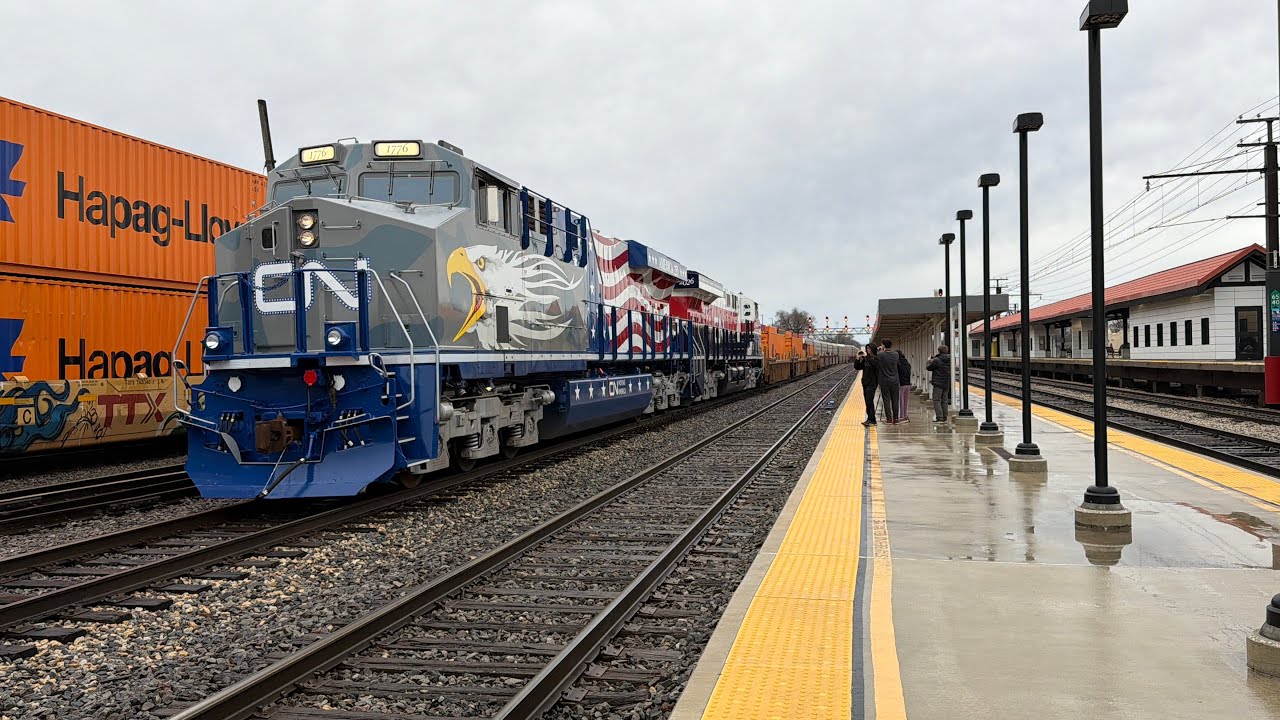 CN 1776 And CN 2026 (250th Anniversary Units) Lead CN Z195-71 At Homewood On March 7, 2026
