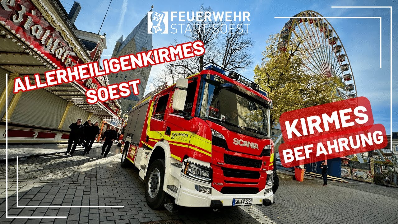 Allerheiligenkirmes 2023 in Soest - Kontrolle der Rettungswege 🚒