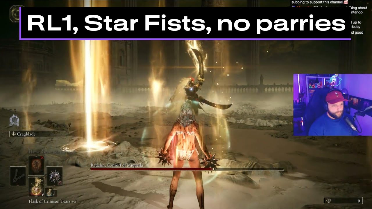 Promised Consort Radahn, RL1, Star Fists, no parries