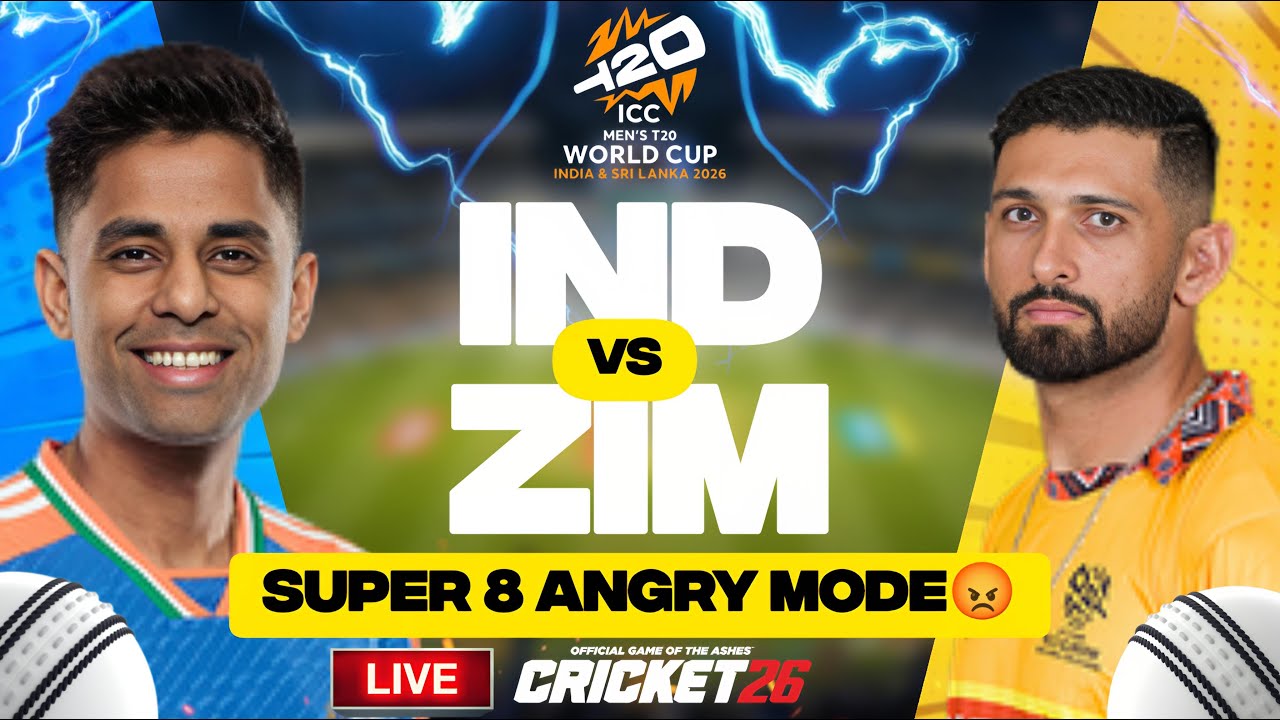 INDIA VS ZIMBABWE T2WC2026 SUPER 8 MATCH BUT, ANGRY MODE
