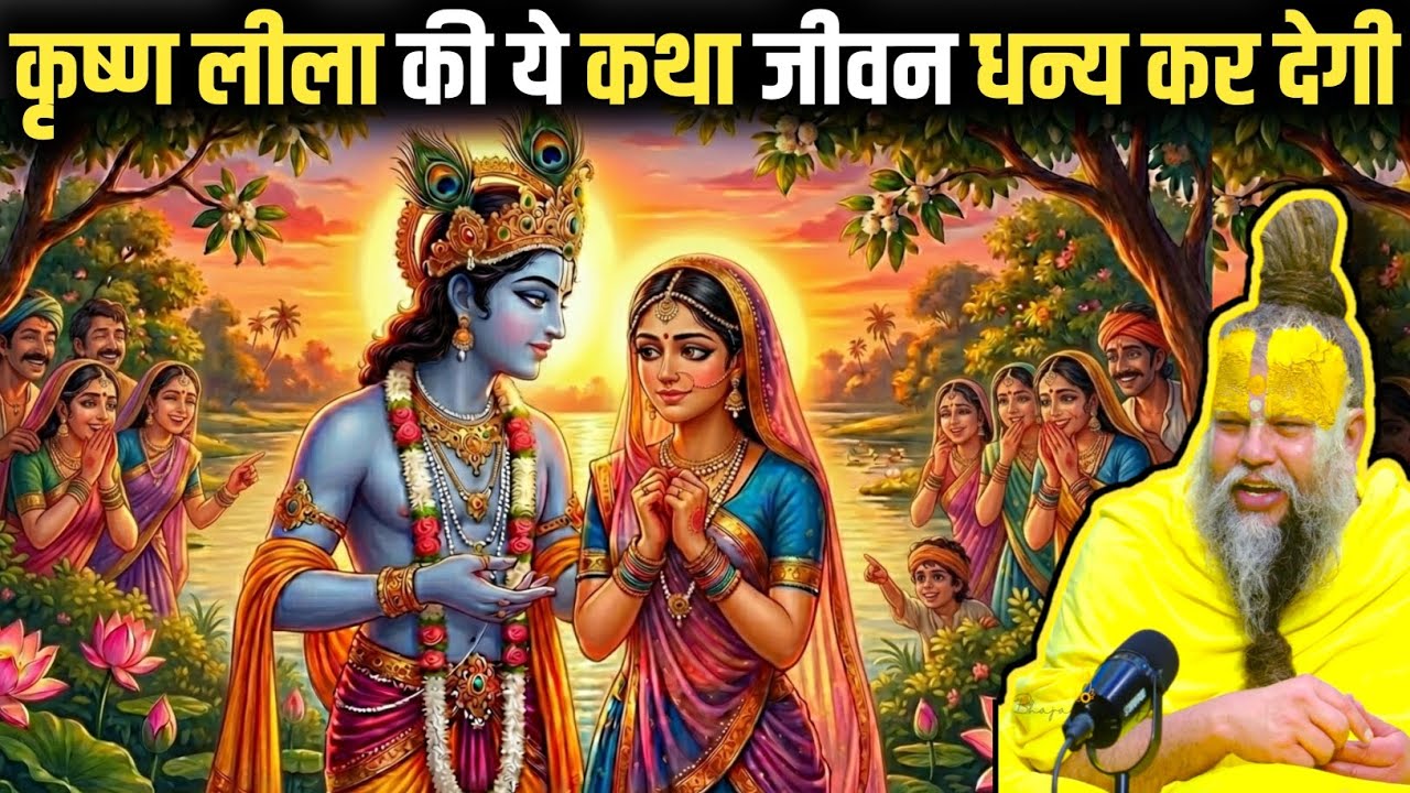 पहली बार कहां और कैसे मिले कृष्ण और राधा ? कृष्ण लीला कथा ! #premanandjimaharaj 