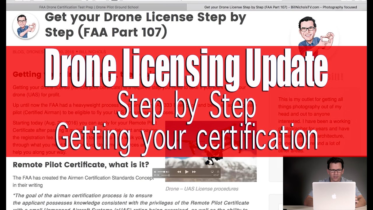 FAA Part 107 - Drone License Information Update - Commercial Drone Use