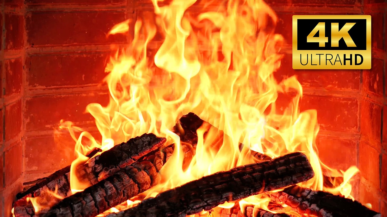 🔥 Fireplace 4K UHD — Realistic Crackling Fire Sounds & Warm Fireplace Ambience (12 Hours)