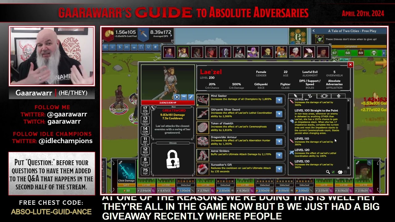 Gaarawarr’s Guide to the Absolute Adversaries