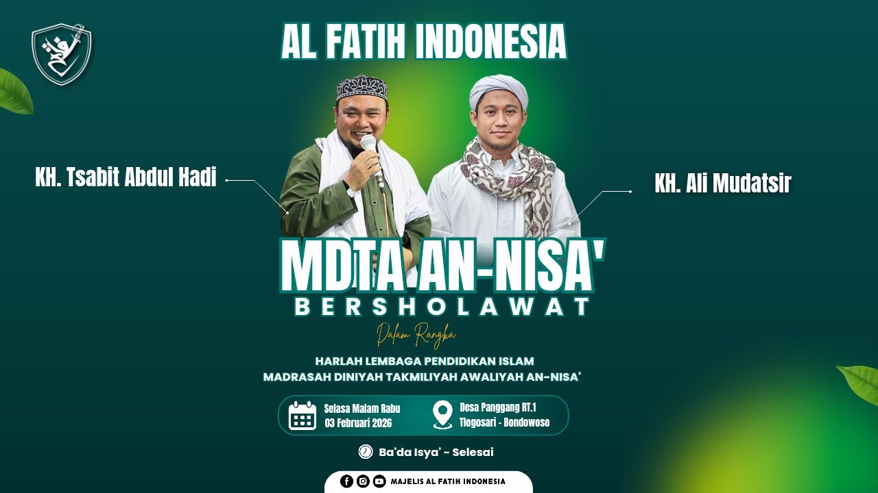 🔴LIVE MDTA AN-NISA' BERSHOLAWAT BERSAMA MAJELIS AL FATIH INDONESIA PANGGANG KEMBANG TLOGOSARI BWS