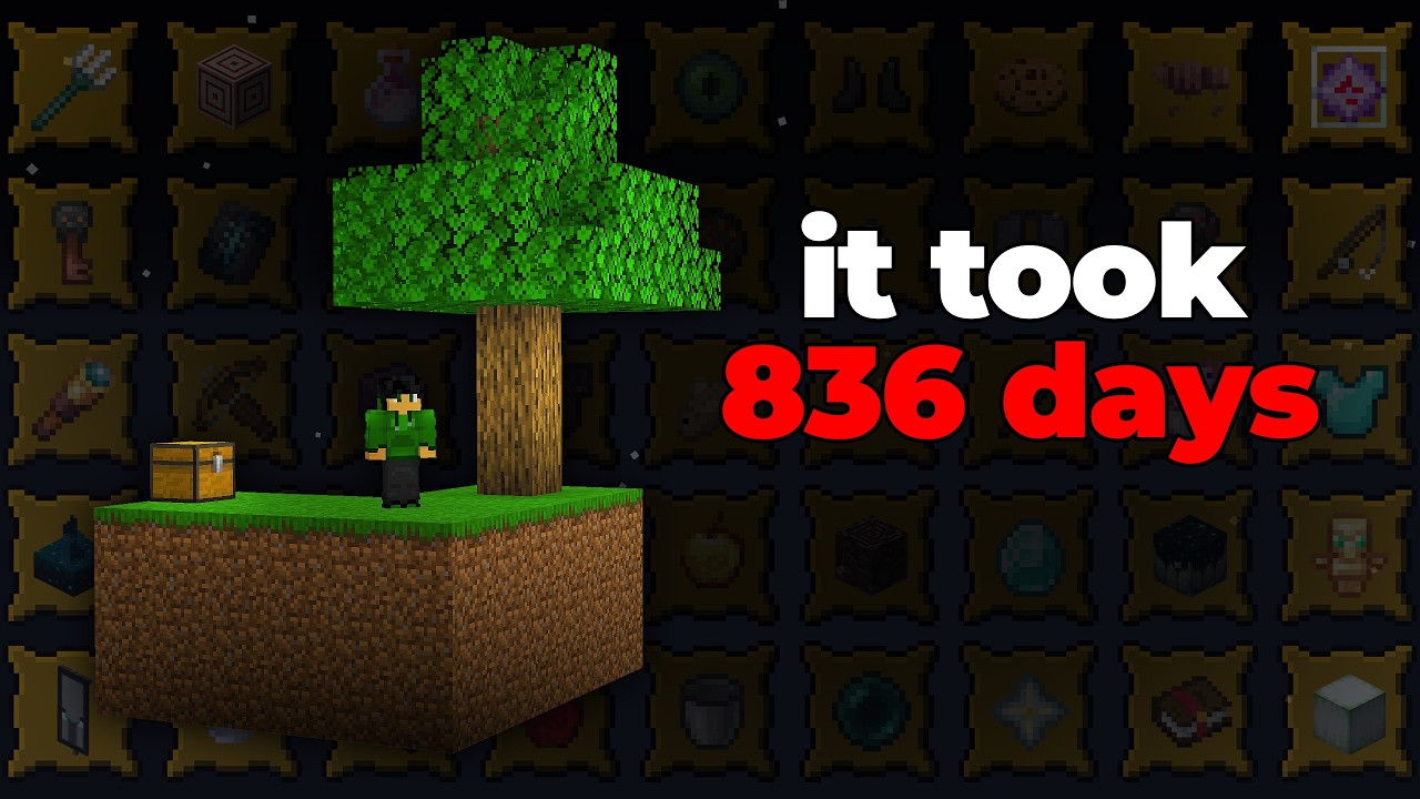I Completed Every Minecraft Advancement in UHC Skyblock