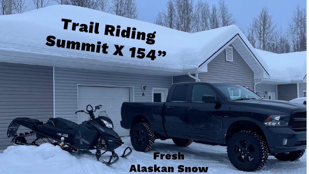 Taking my Mountain Sled Trail Snowmobiling in Alaska (Scenery, 2015 Summit X 154, GGB Mountain Can)