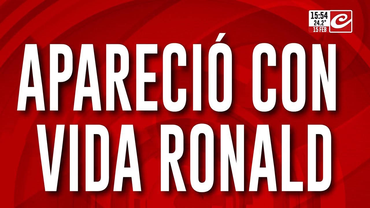Apareció con vida Ronald, el joven que buscaban hace 10 días