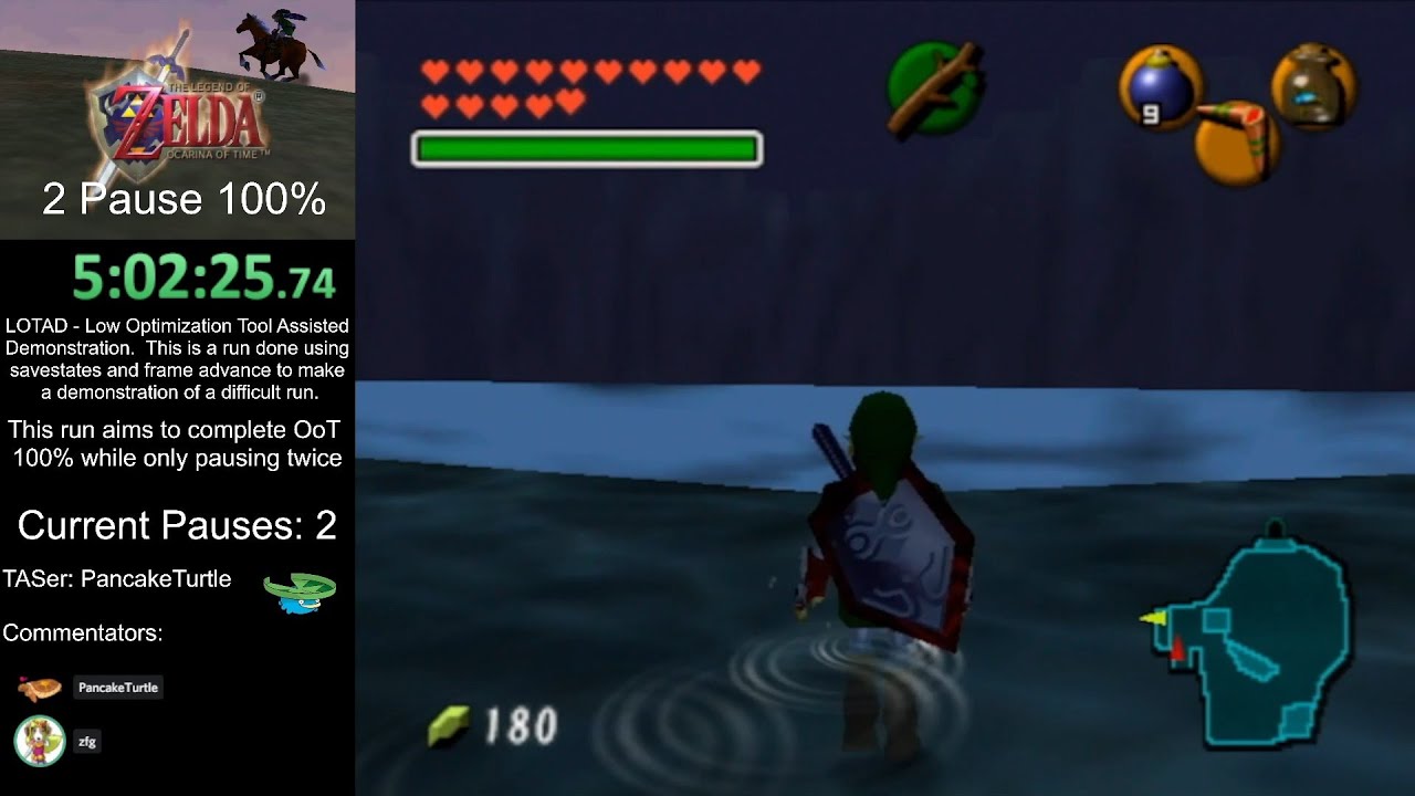 Ocarina of Time 100% in 2 Pauses [Commentated]
