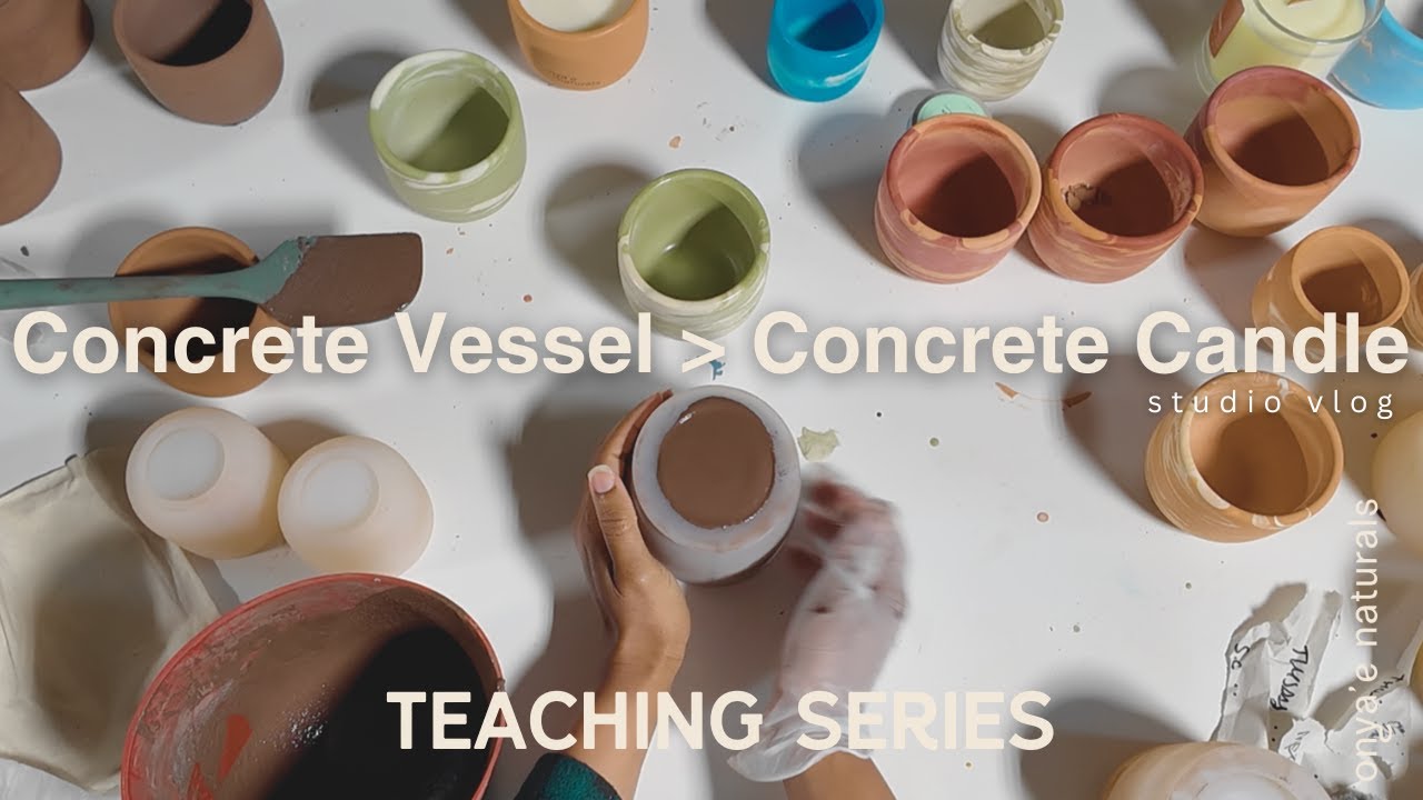 Teaching Series: Learn to Make Concrete Candles from Start to Finish