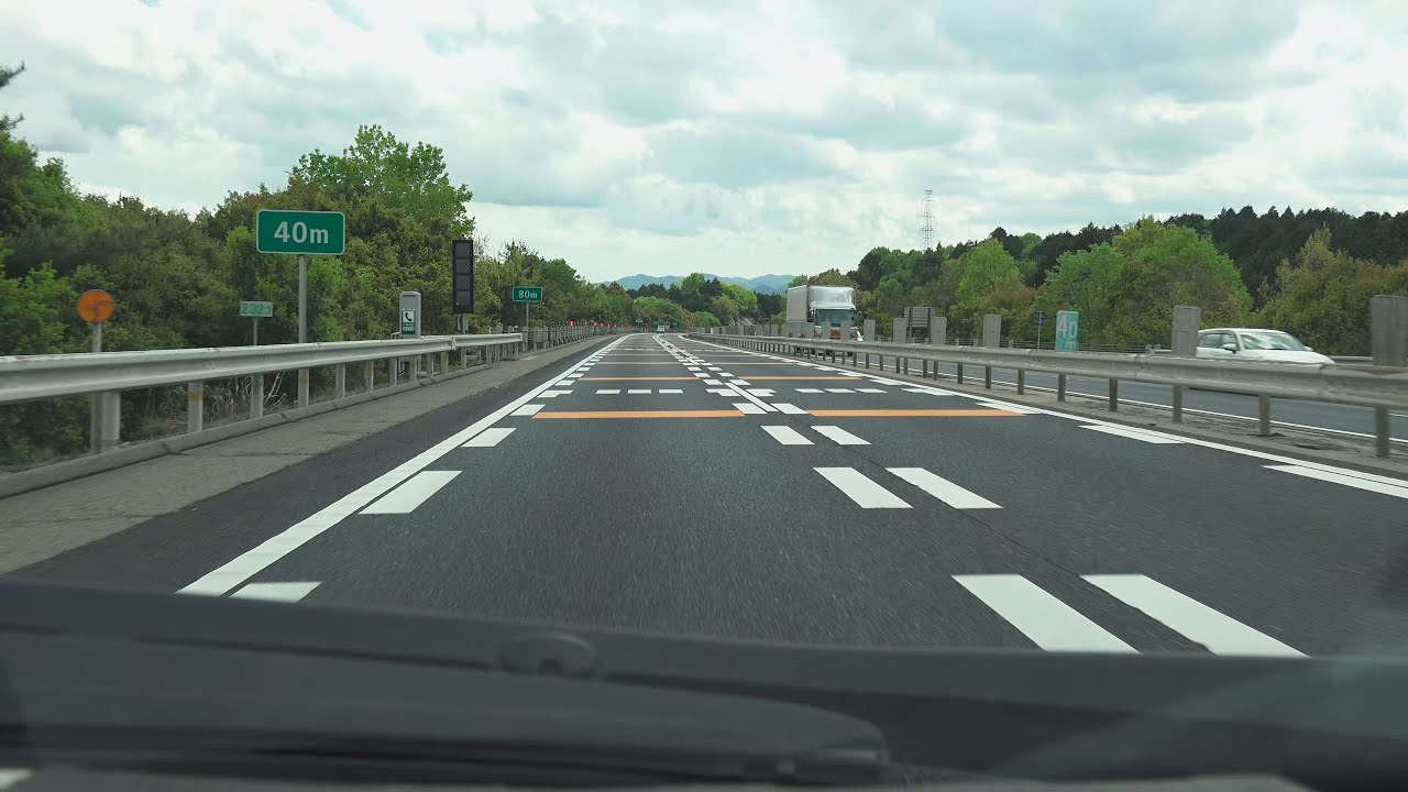 4K　山陽自動車道・下り　全線・等速　神戸JCT→山口JCT（→中国道→関門道・壇ノ浦PA）