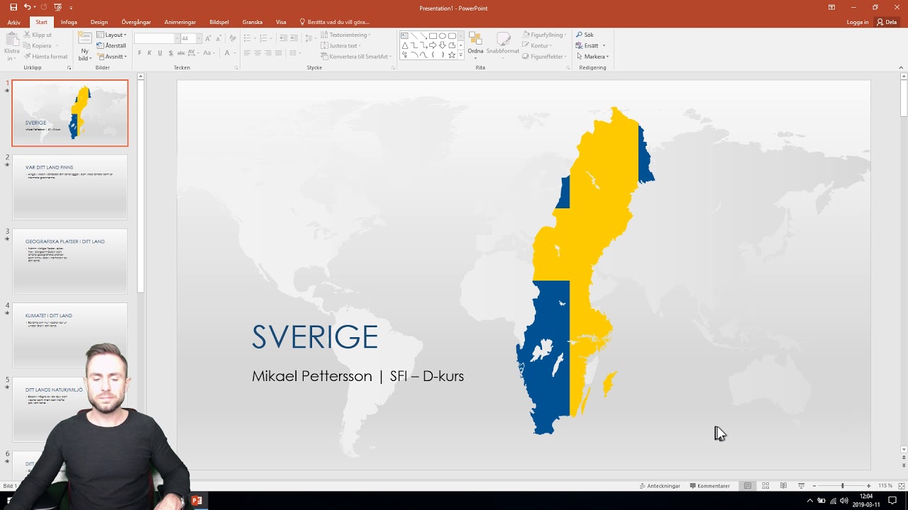 Muntlig presentation /PowerPoint - Mitt hemland (Del 1)