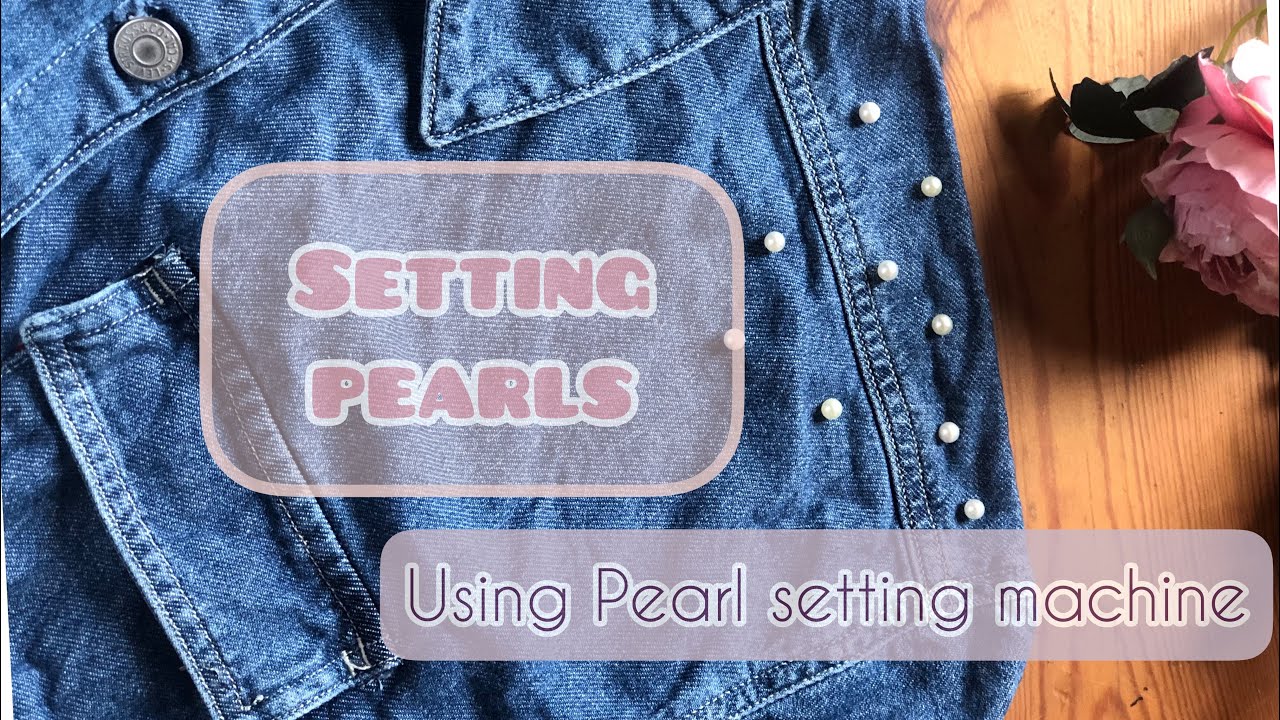 Manual pearl attaching machine to set your pearls yourself #diy