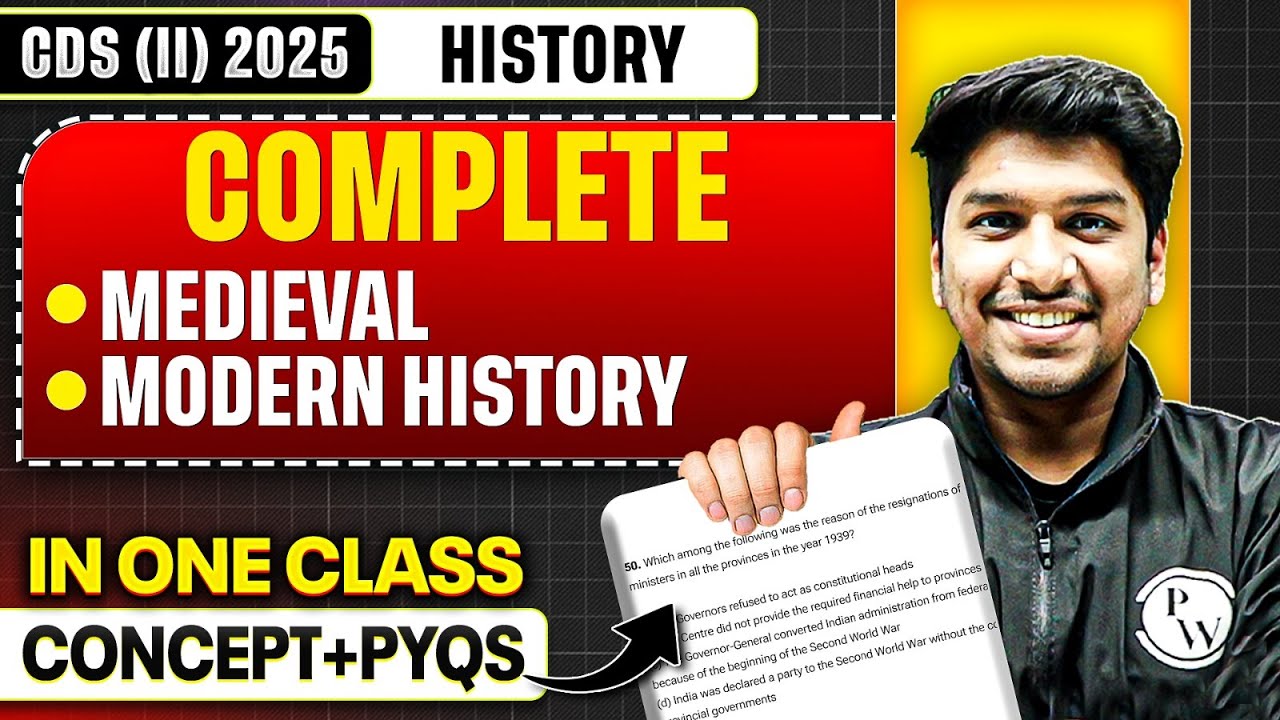 Complete Medieval & Modern History for CDS Exam | History for CDS 2 2025 | CDS (II) Vikrant 2025 🔥