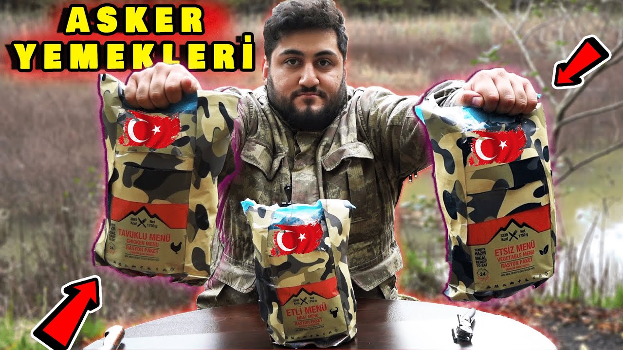 TÜRK ASKER YEMEKLERİNİ DENEDİM!! (YEMEK PAKETİ) | TURKISH MRE