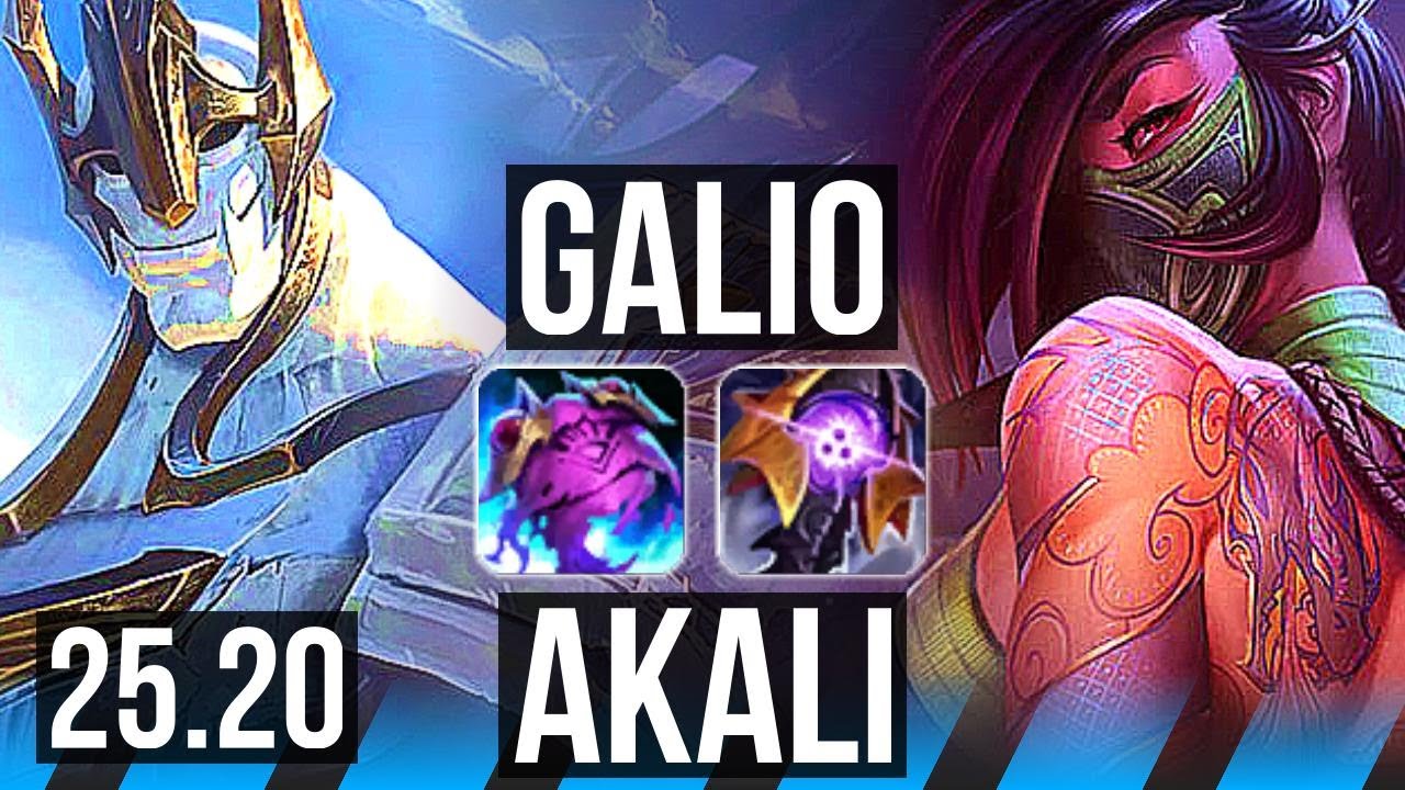 GALIO vs AKALI (MID) | EUW Master | 25.20
