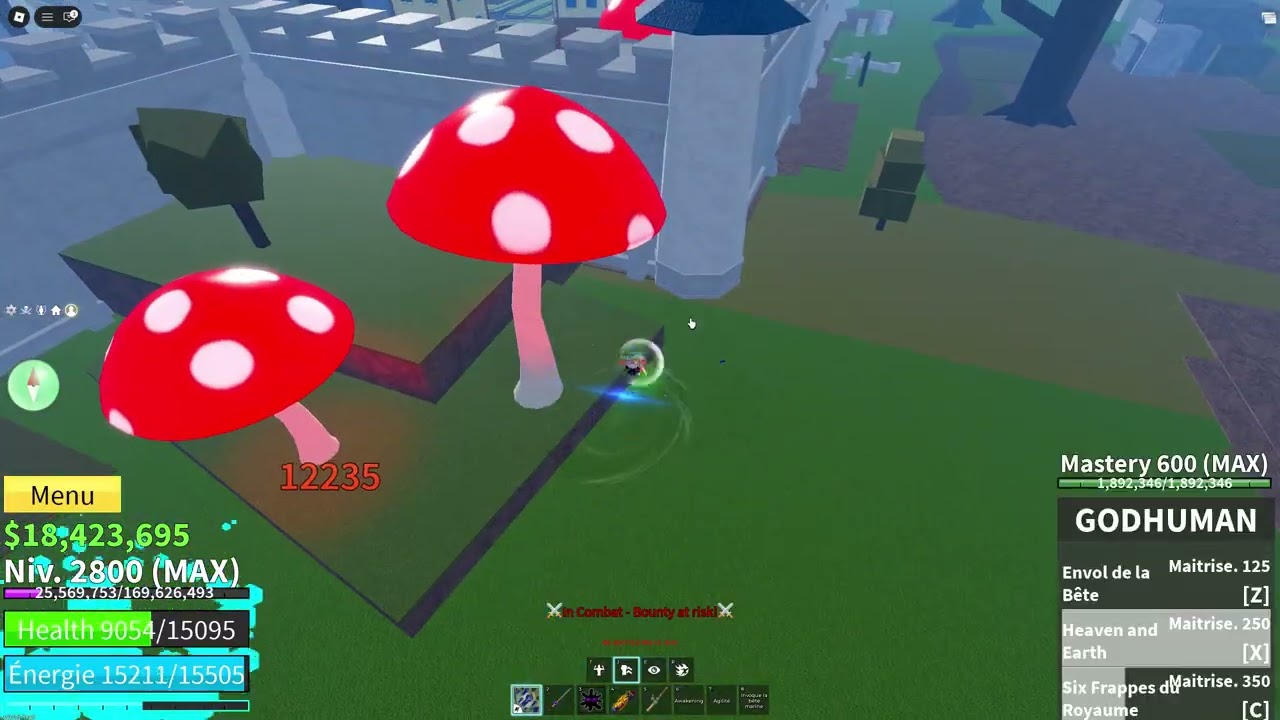 PVP with skill buld in blox fruits