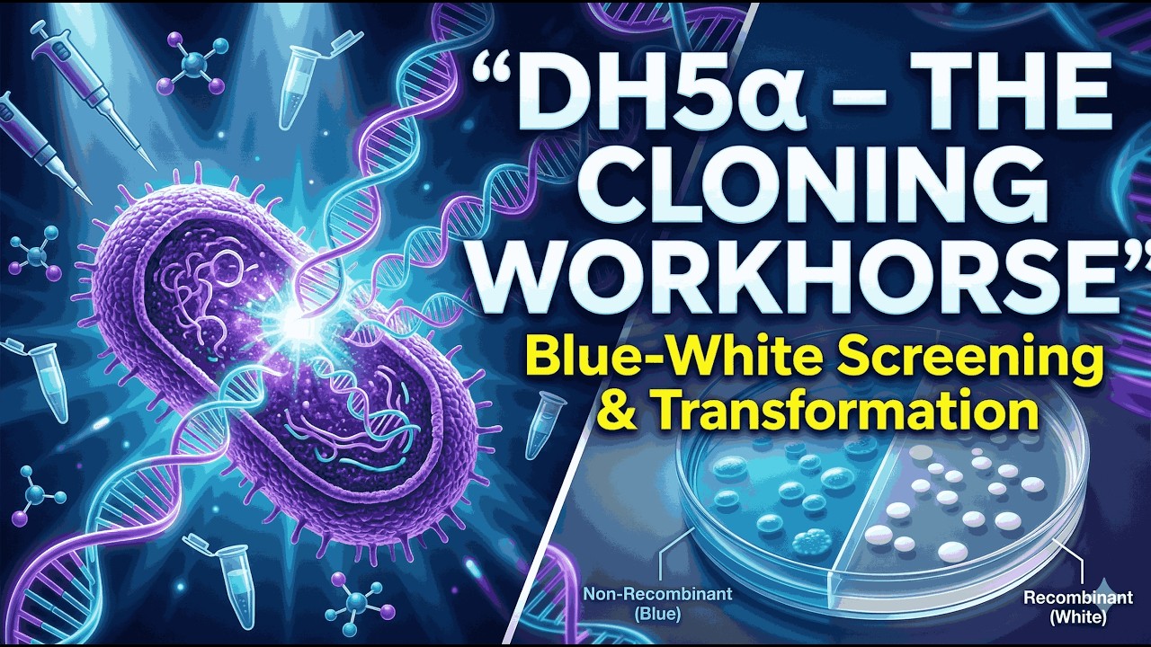 DH5α E. coli Cells Explained | Genotype, Mutations, BlueWhite Screening & Competent Cell Preparation