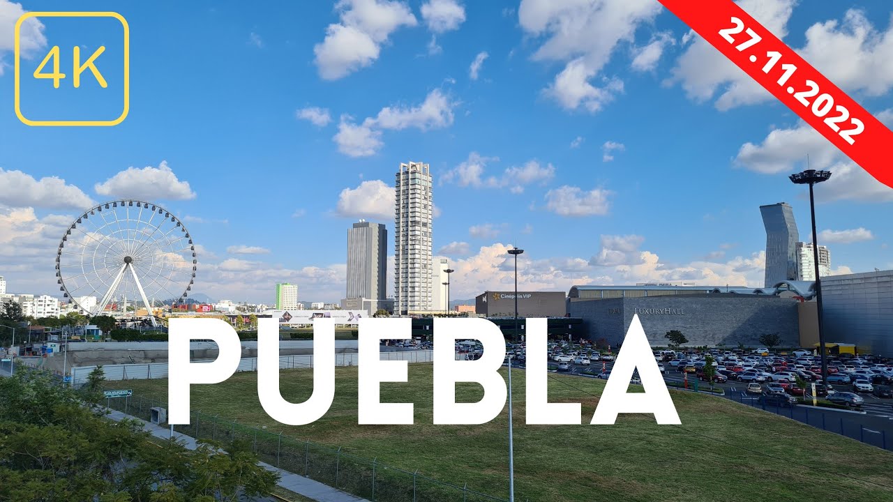 4K WALKING PUEBLA CITY, MÉXICO - LINEAL PARK TOUR - 2022