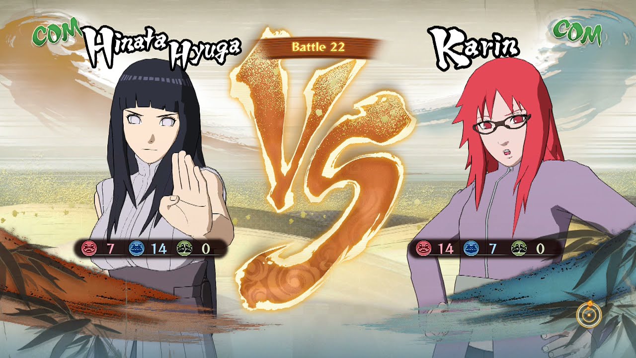 Naruto Shippuden: Ultimate Ninja Storm 4, Hinata Hyuga (Last) VS Karin!