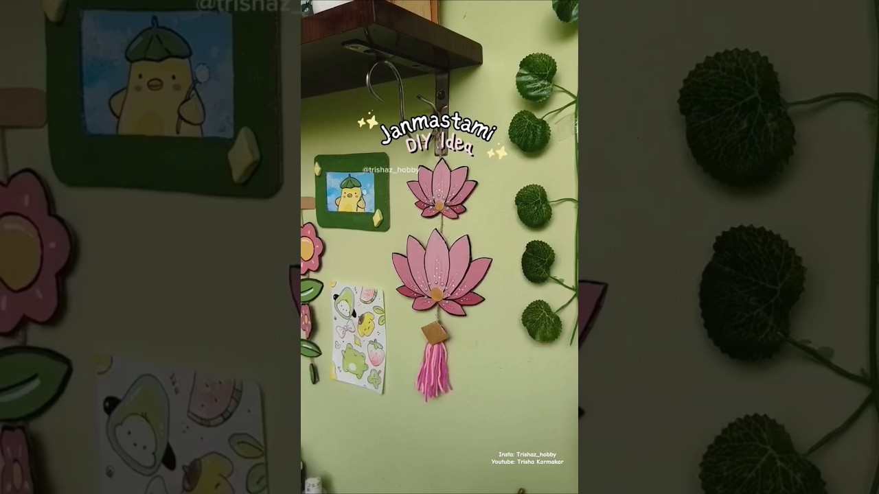 Beautiful wall hanging idea for Janmastami 🪷 #cardboardcrafts #viralvideo #diy #janmashtami
