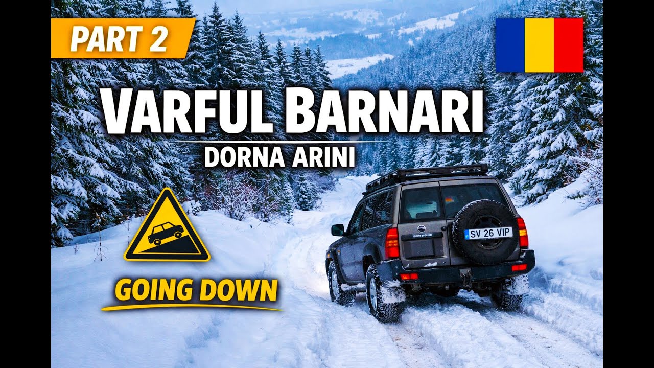 Varful Barnari Winter Drive Part 2 | Deep Snow Descent in Dorna Arini Romania | Dec 2025