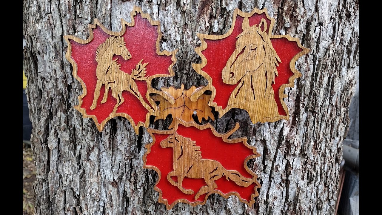 Horse Portrait's In Autumn Leaves, Scroll Saw Project