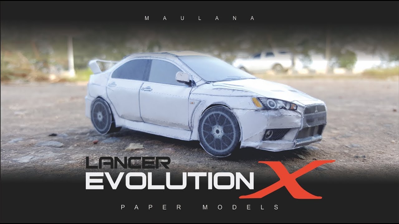 Mitsubishi Lancer Evolution X Papermodel DIY #papermodel #papertoy #papercraft #DIY