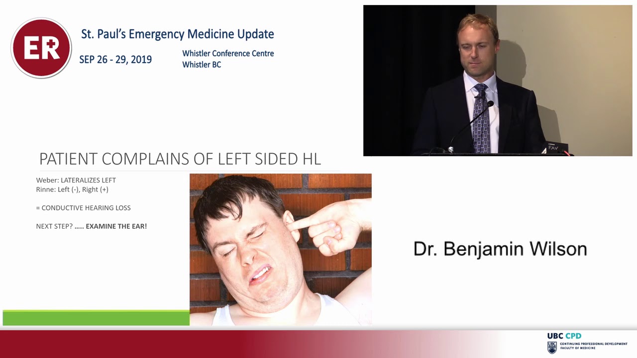Acute Hearing Loss in the ED  (St Paul’s EM Update 2019)