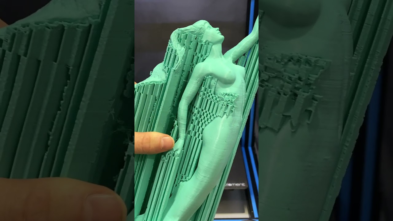 Delicate mermaid 3D print bed removal