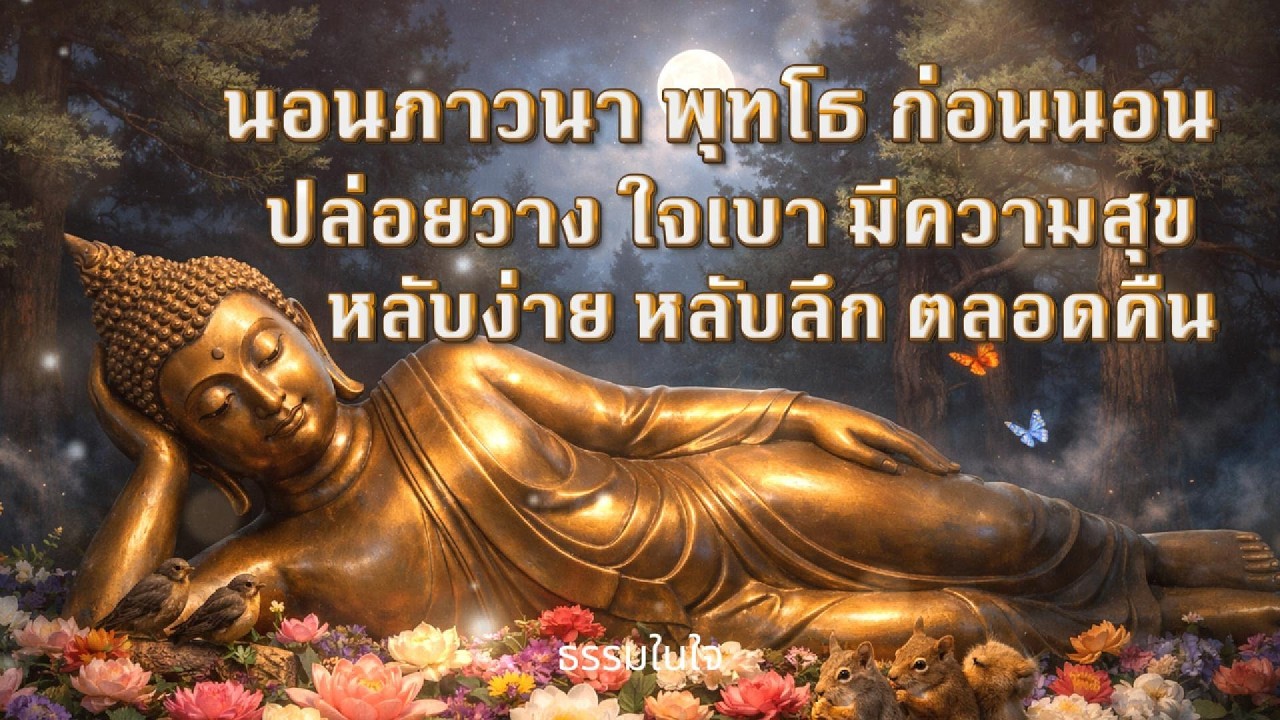 นอนภาวนา พุทโธ ก่อนนอน ปล่อยวาง ใจเบา มีความสุข หลับง่าย หลับลึก ตลอดคืน