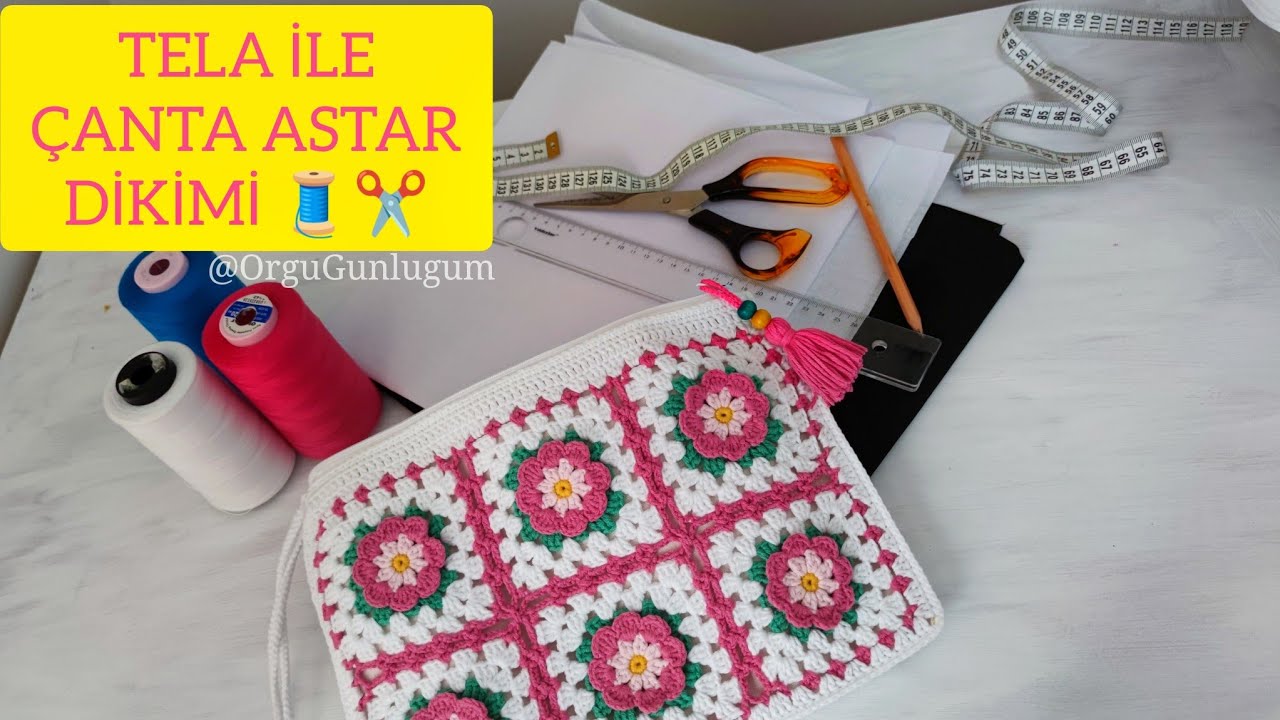 TELA İLE FERMUARLI ÇANTA ASTAR DİKİMİ✂️Tela kumaşa nasıl yapıştırılır ✂️ Dikişte tela kullanımı