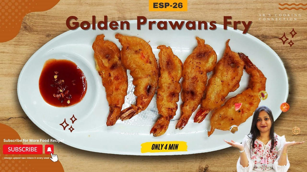 golden prawan fry | golden prawan fry recipe | মচমুচে চিংড়ী ফ্রাই | सुनहरा झींगा तलना